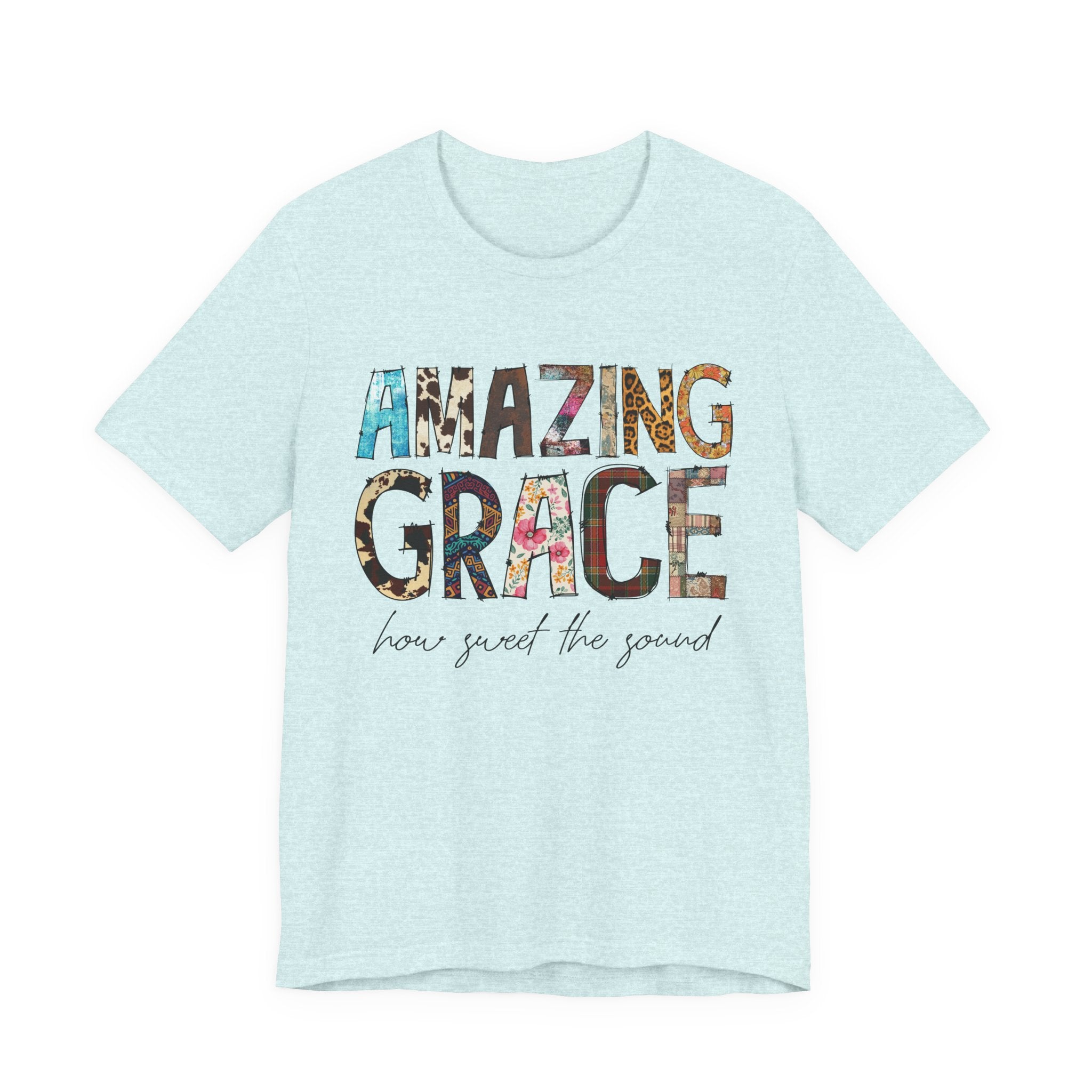 Amazing Grace Floral T‑Shirt — "Amazing Grace, how sweet the sound" Christian Tee