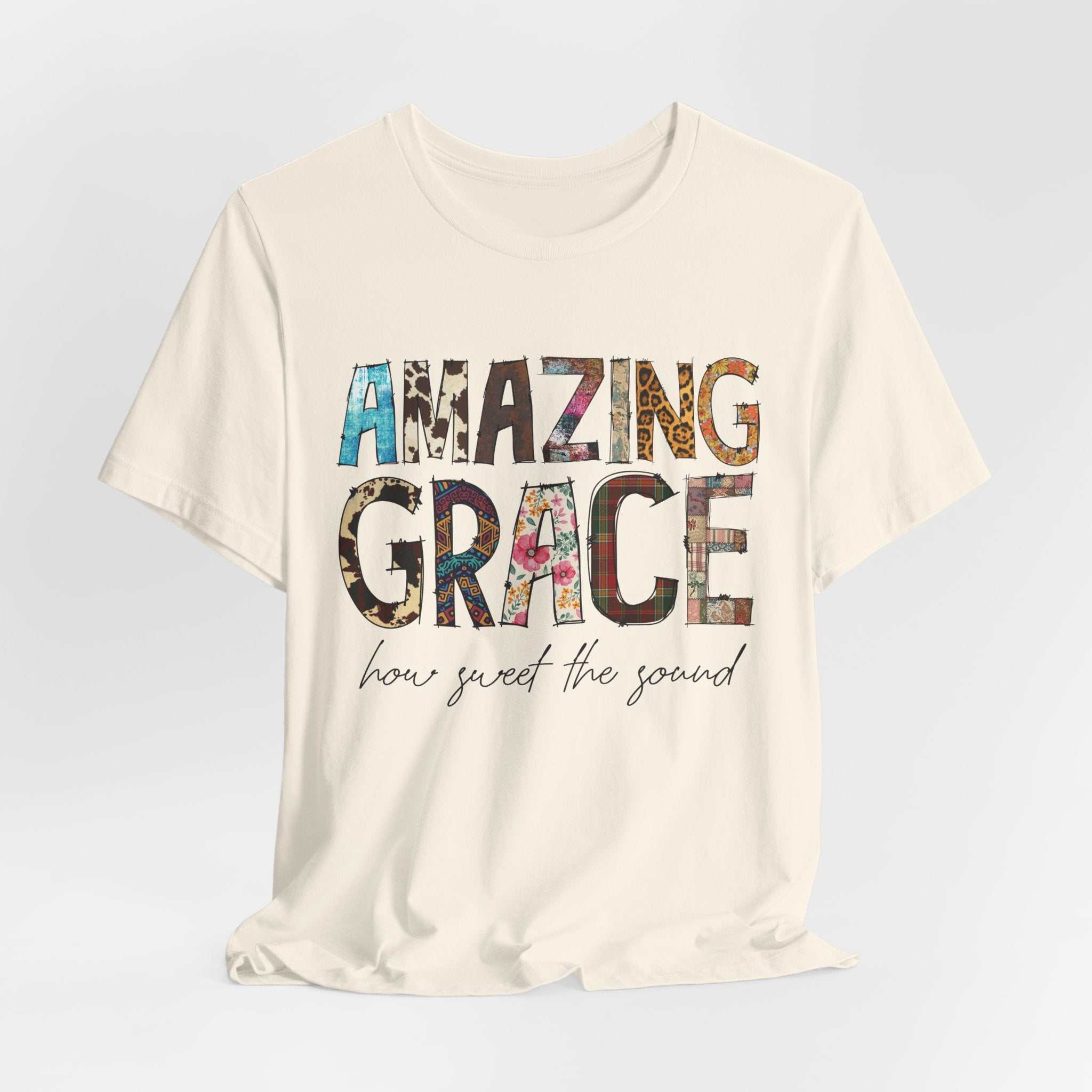 Amazing Grace Floral T‑Shirt — "Amazing Grace, how sweet the sound" Christian Tee