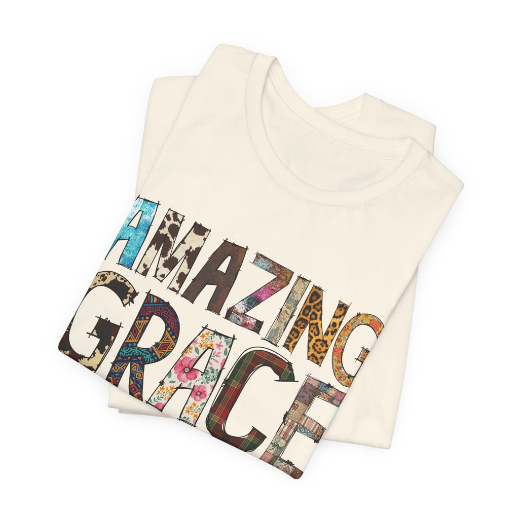 Amazing Grace Floral T‑Shirt — "Amazing Grace, how sweet the sound" Christian Tee