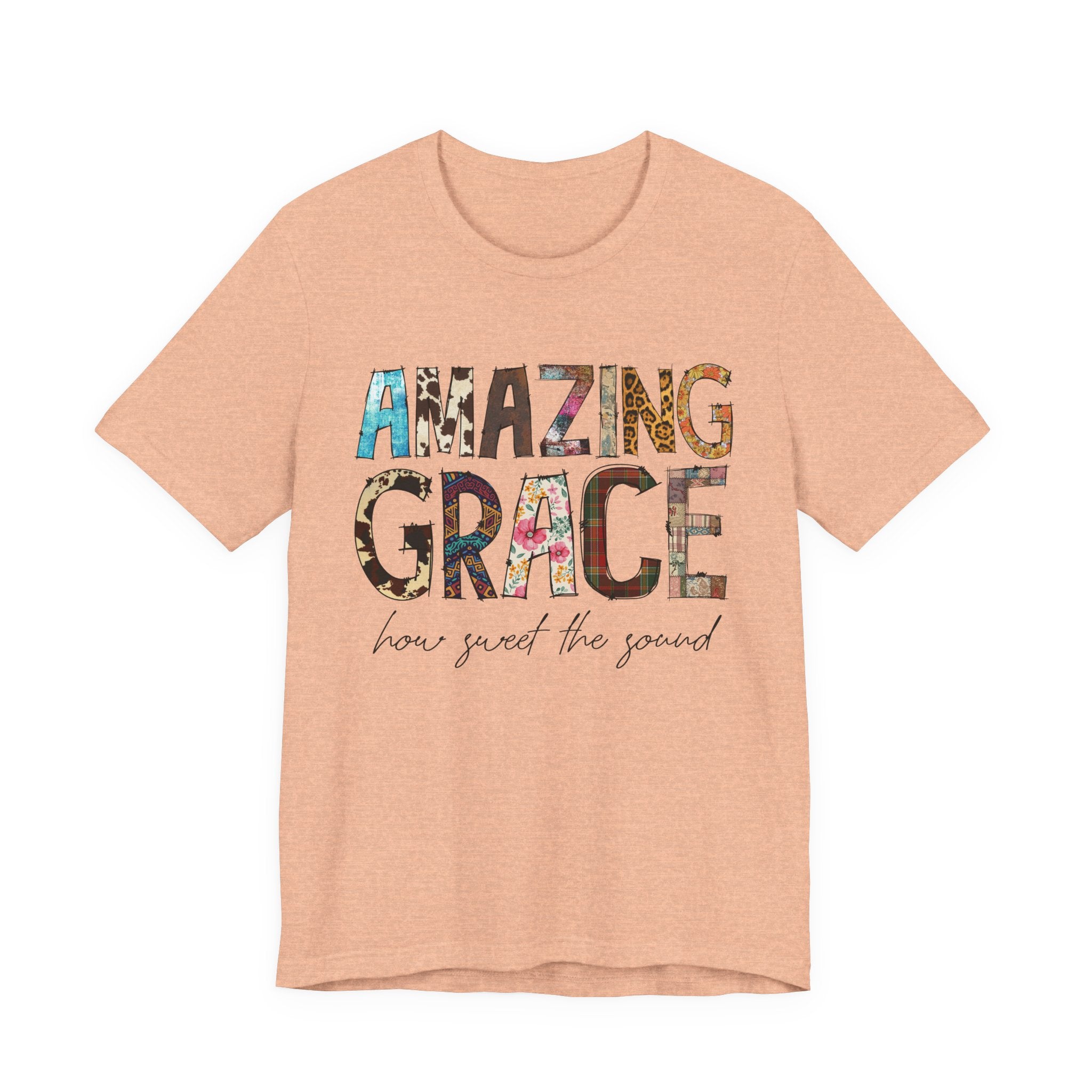 Amazing Grace Floral T‑Shirt — "Amazing Grace, how sweet the sound" Christian Tee