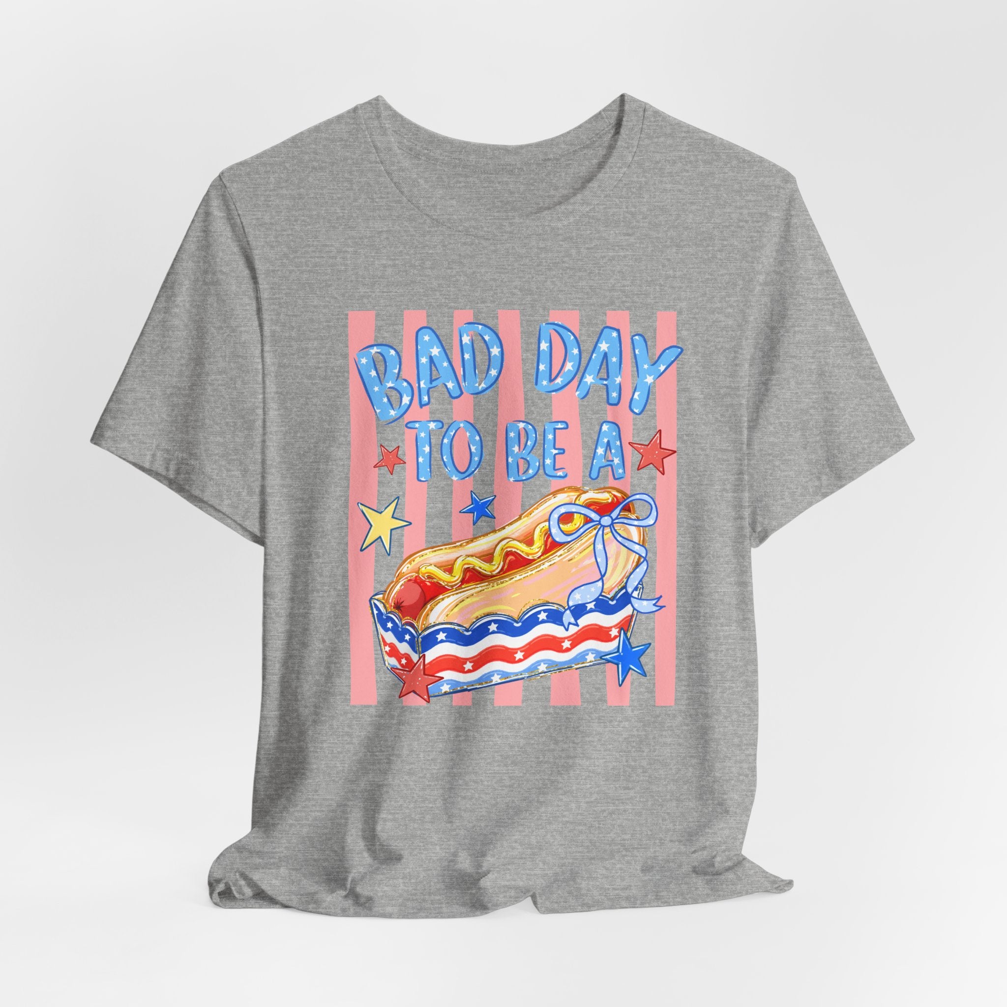Bad Day to Be a Hotdog Tee — Funny Patriotic Hot Dog/Pie Graphic T-Shirt