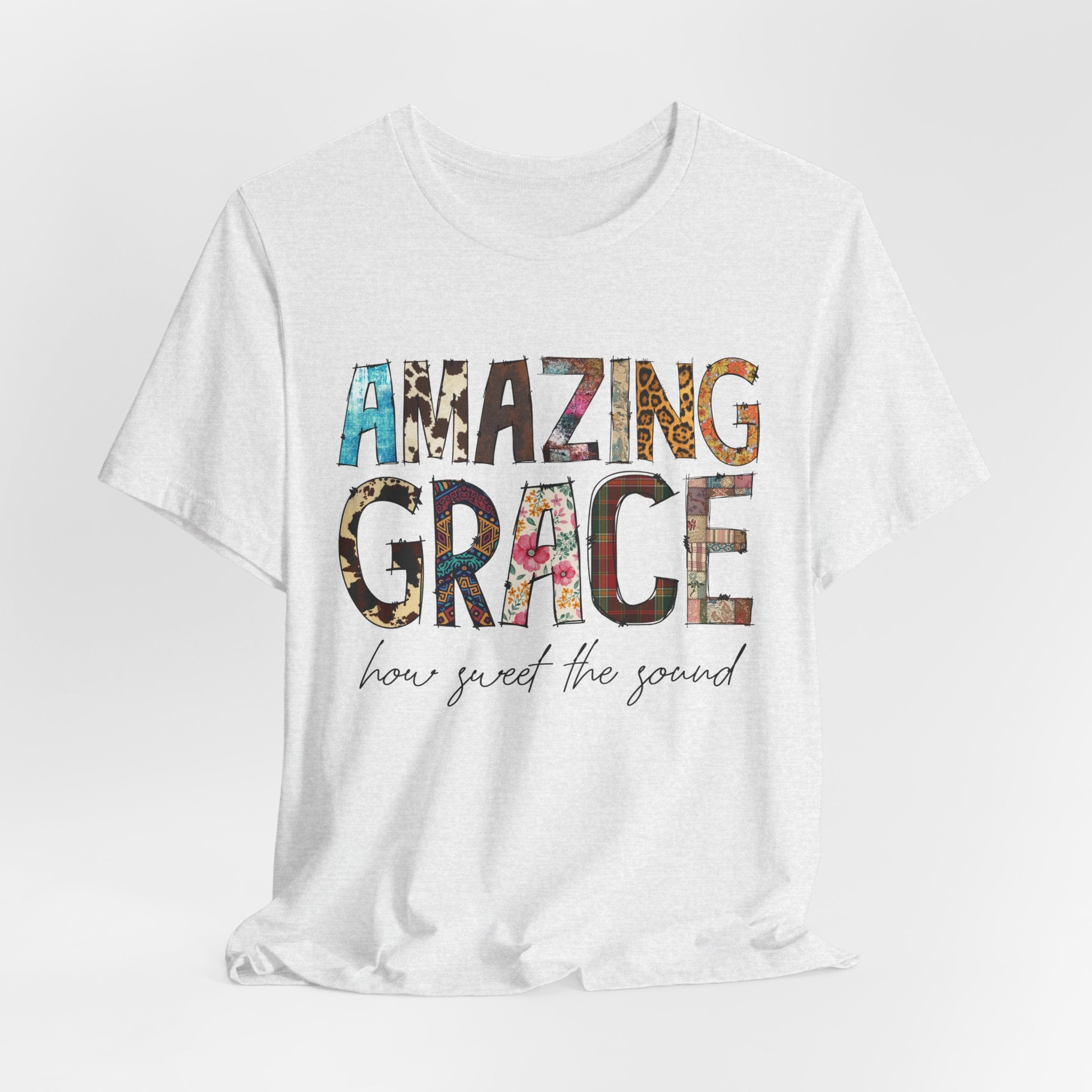 Amazing Grace Floral T‑Shirt — "Amazing Grace, how sweet the sound" Christian Tee