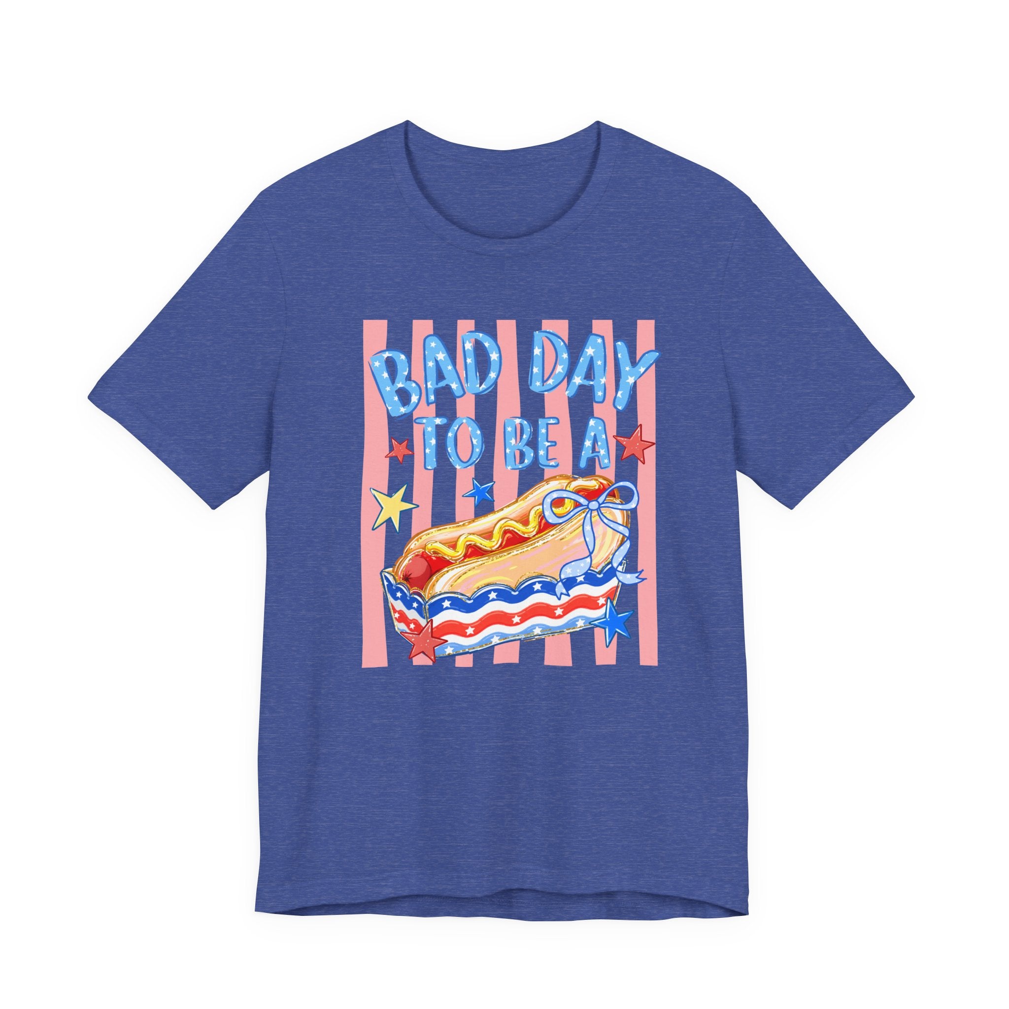 Bad Day to Be a Hotdog Tee — Funny Patriotic Hot Dog/Pie Graphic T-Shirt