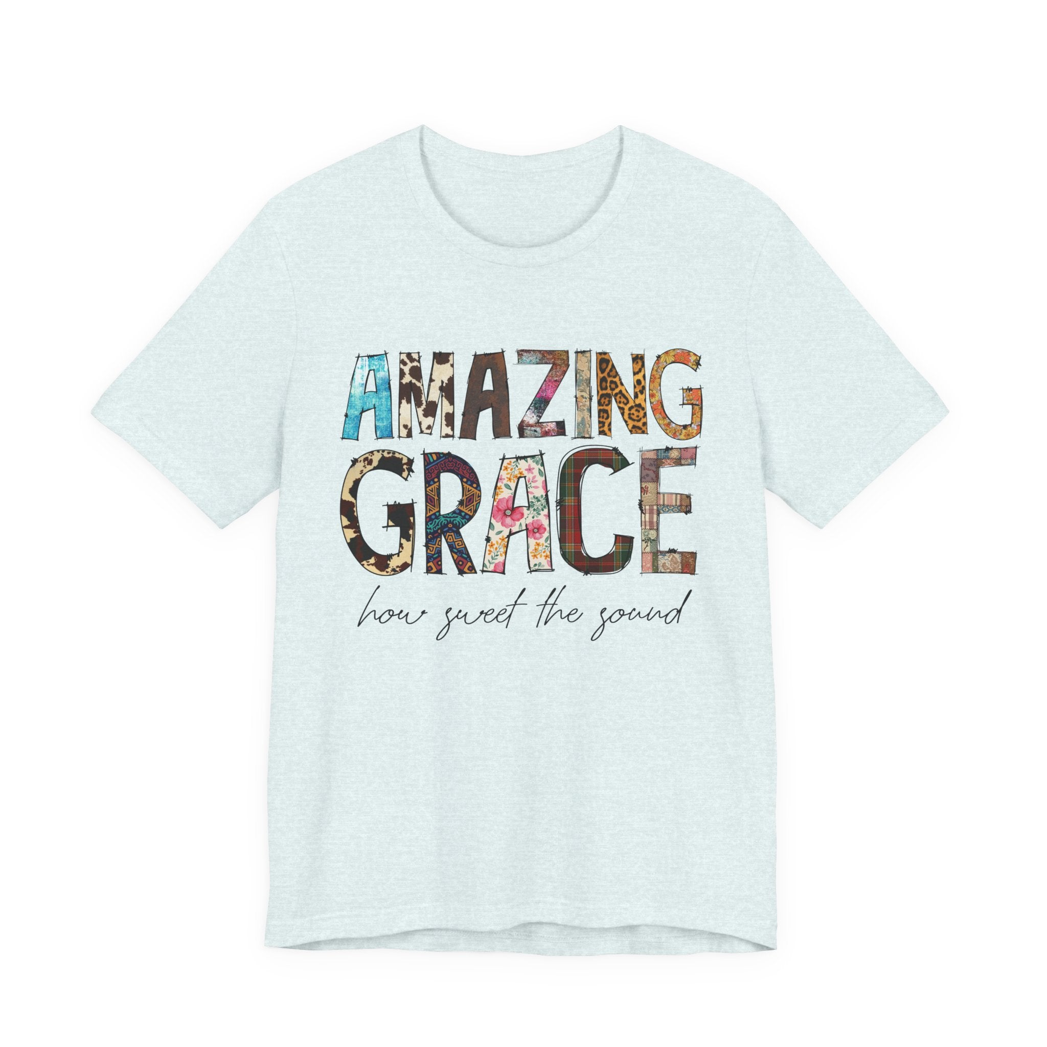 Amazing Grace Floral T‑Shirt — "Amazing Grace, how sweet the sound" Christian Tee