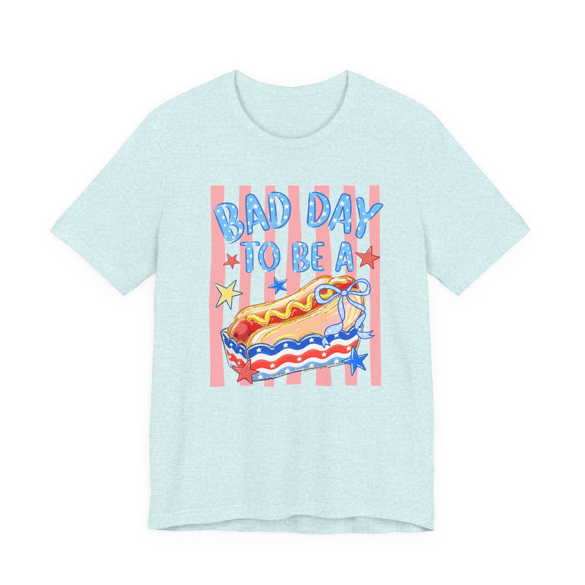 Bad Day to Be a Hotdog Tee — Funny Patriotic Hot Dog/Pie Graphic T-Shirt