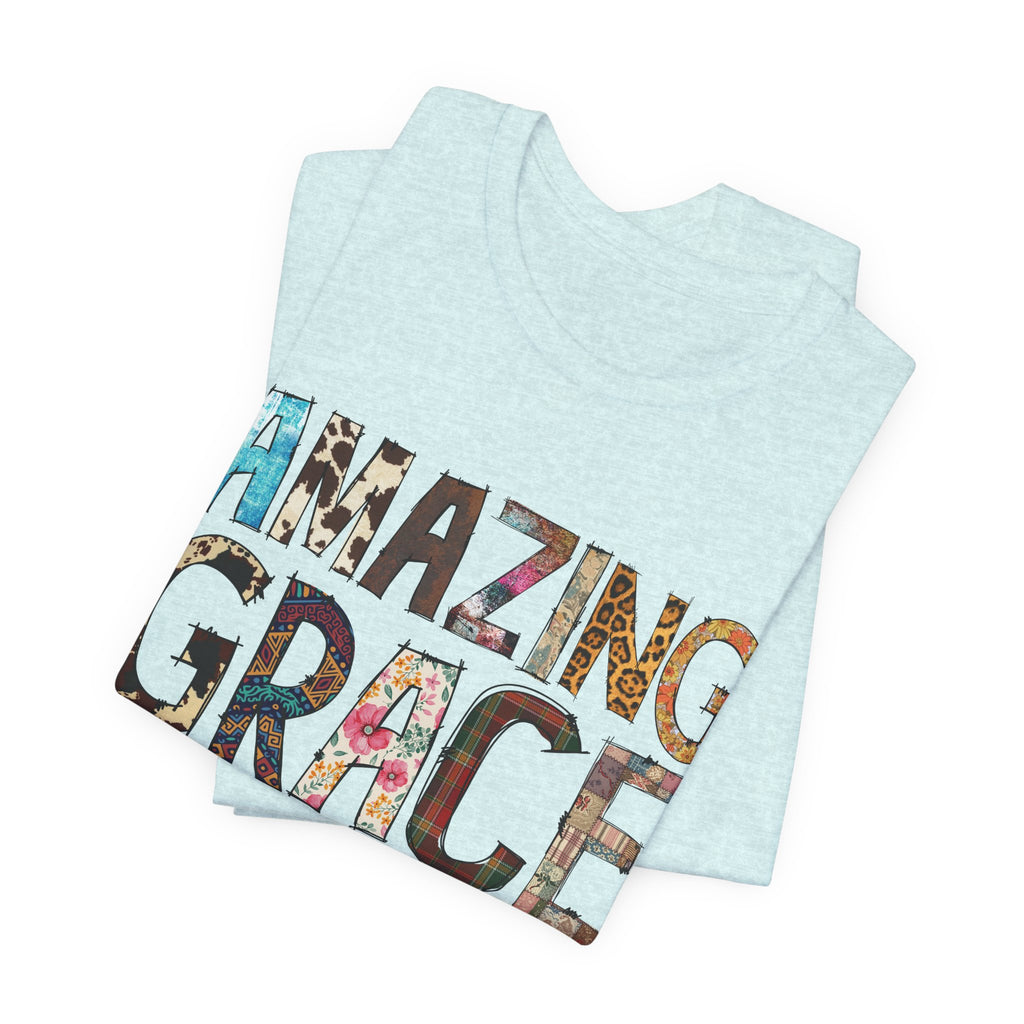 Amazing Grace Floral T‑Shirt — "Amazing Grace, how sweet the sound" Christian Tee