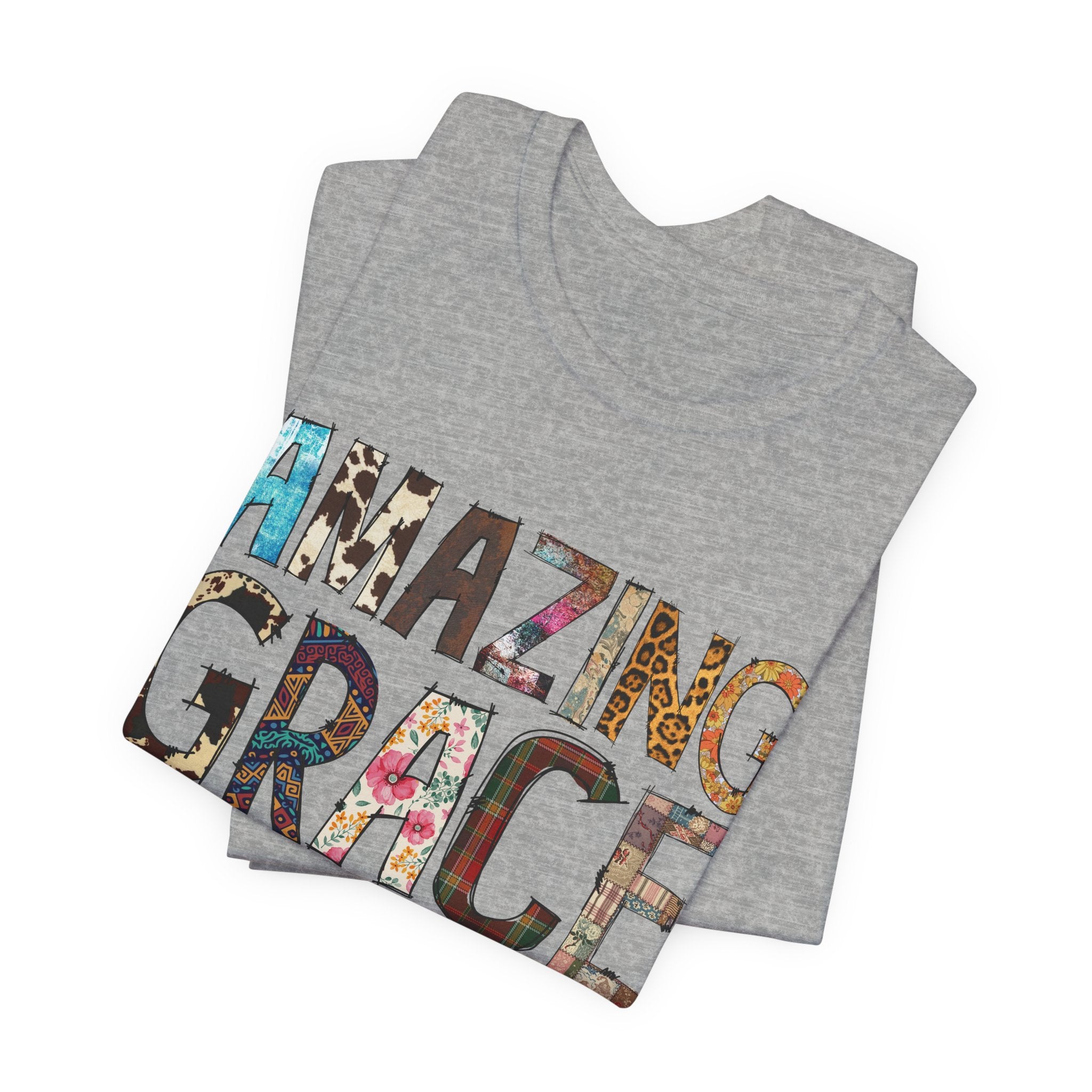 Amazing Grace Floral T‑Shirt — "Amazing Grace, how sweet the sound" Christian Tee
