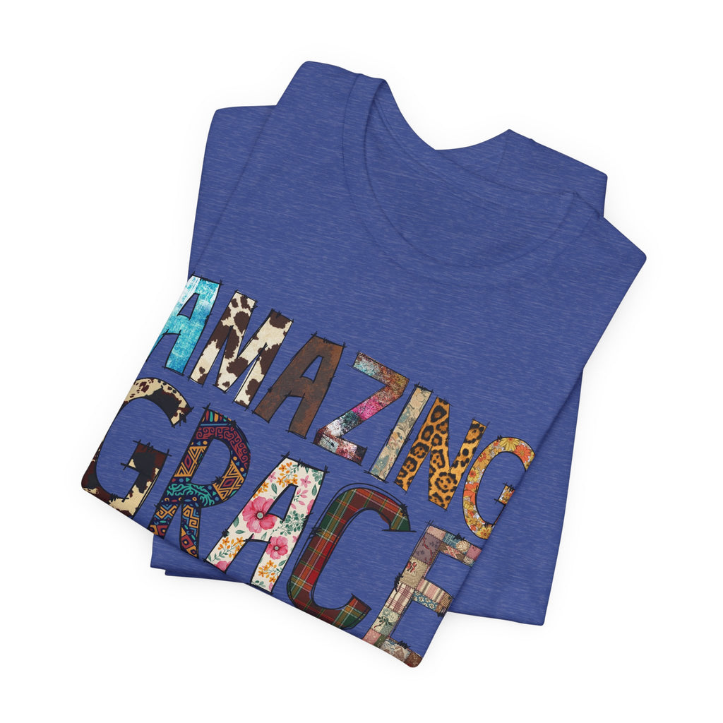 Amazing Grace Floral T‑Shirt — "Amazing Grace, how sweet the sound" Christian Tee
