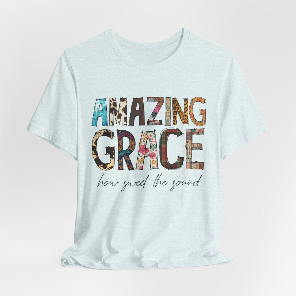 Amazing Grace Floral T‑Shirt — "Amazing Grace, how sweet the sound" Christian Tee