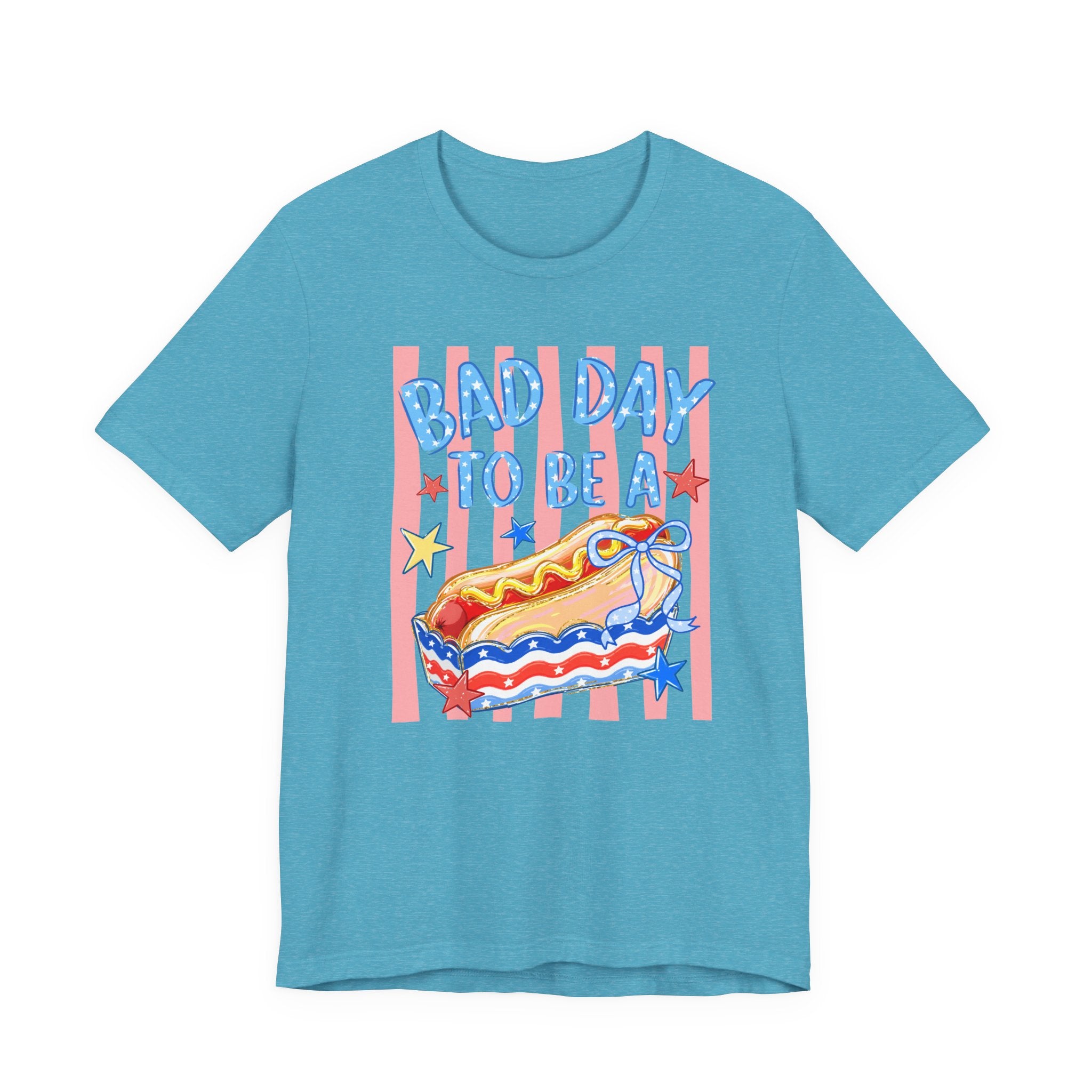Bad Day to Be a Hotdog Tee — Funny Patriotic Hot Dog/Pie Graphic T-Shirt