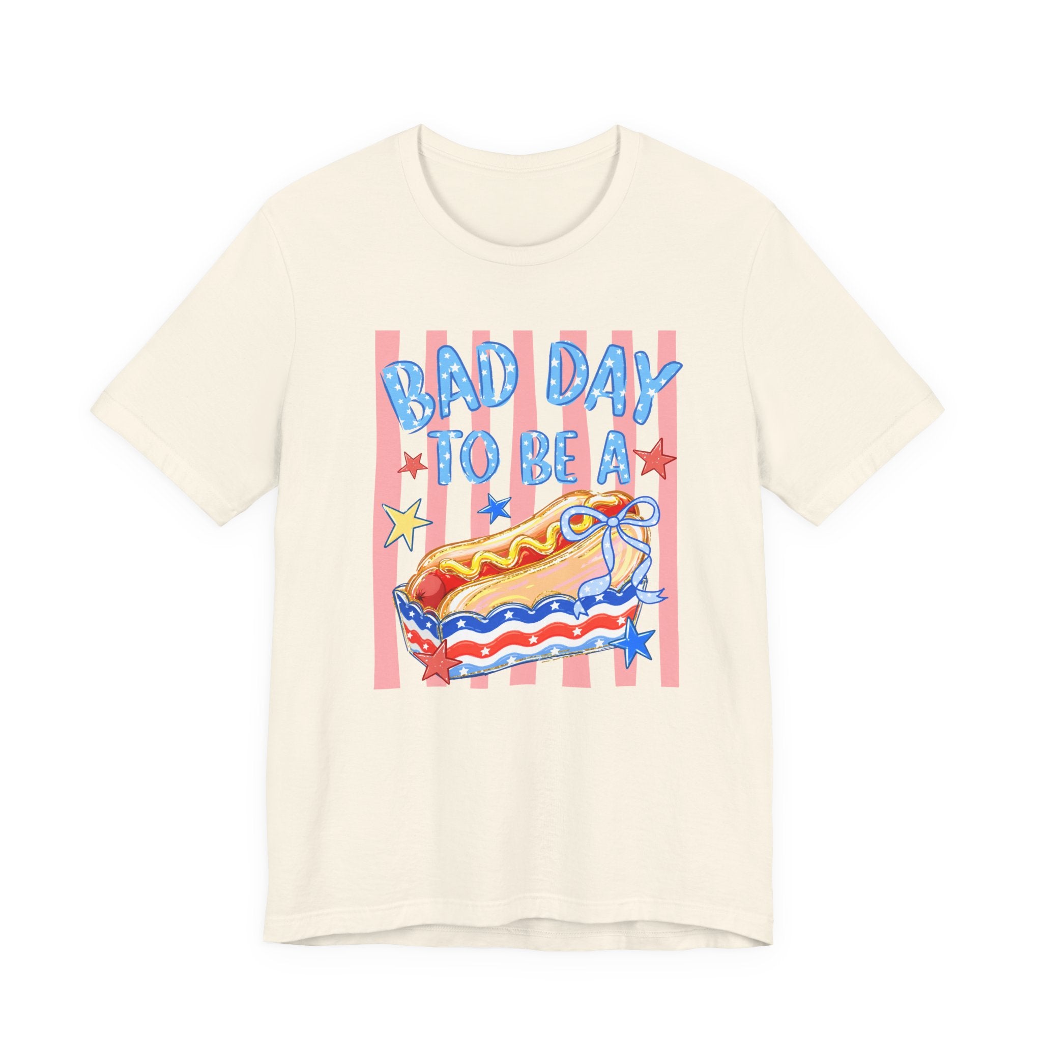 Bad Day to Be a Hotdog Tee — Funny Patriotic Hot Dog/Pie Graphic T-Shirt