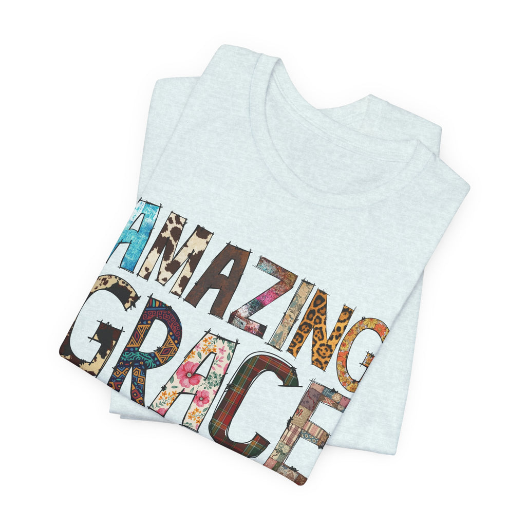Amazing Grace Floral T‑Shirt — "Amazing Grace, how sweet the sound" Christian Tee