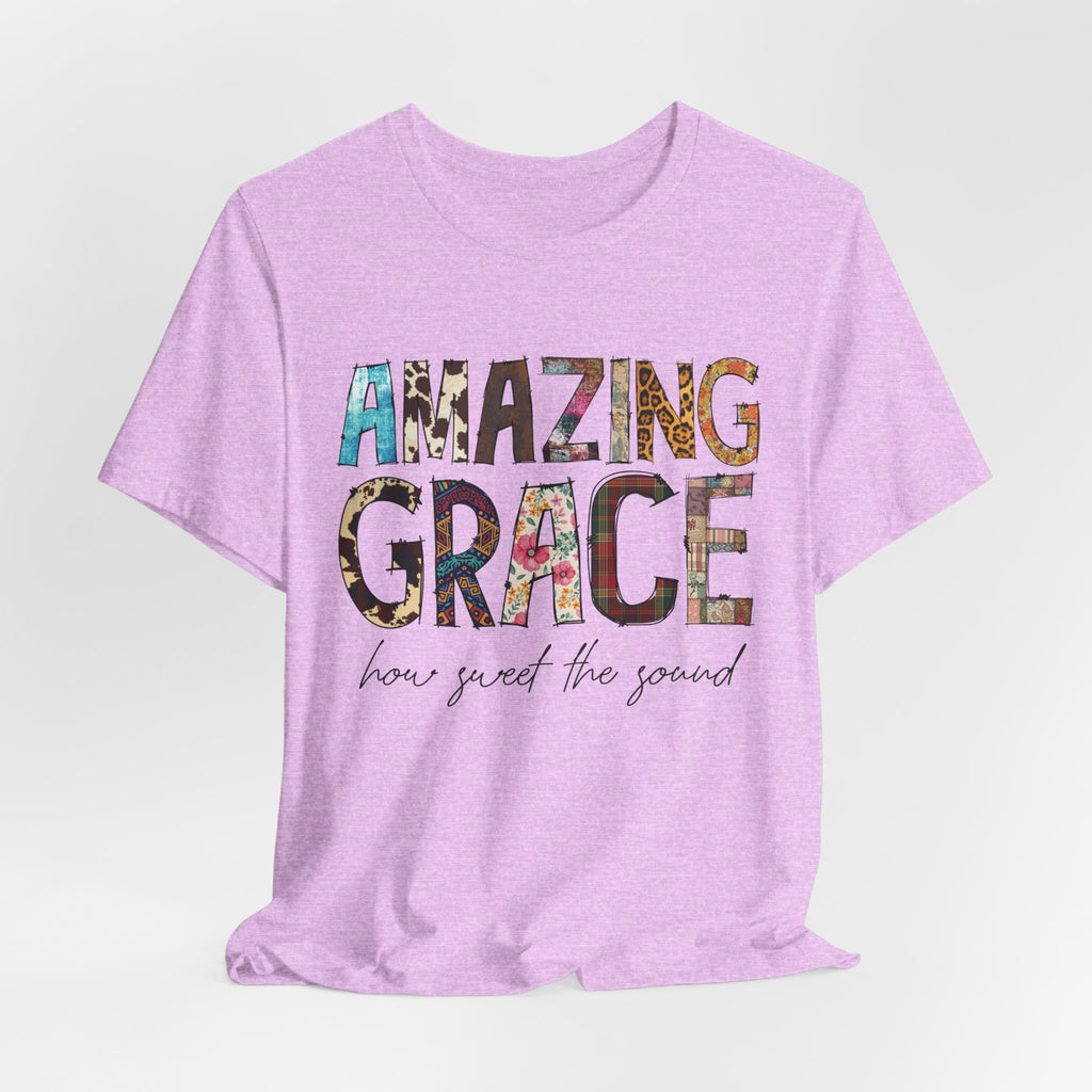 Amazing Grace Floral T‑Shirt — "Amazing Grace, how sweet the sound" Christian Tee
