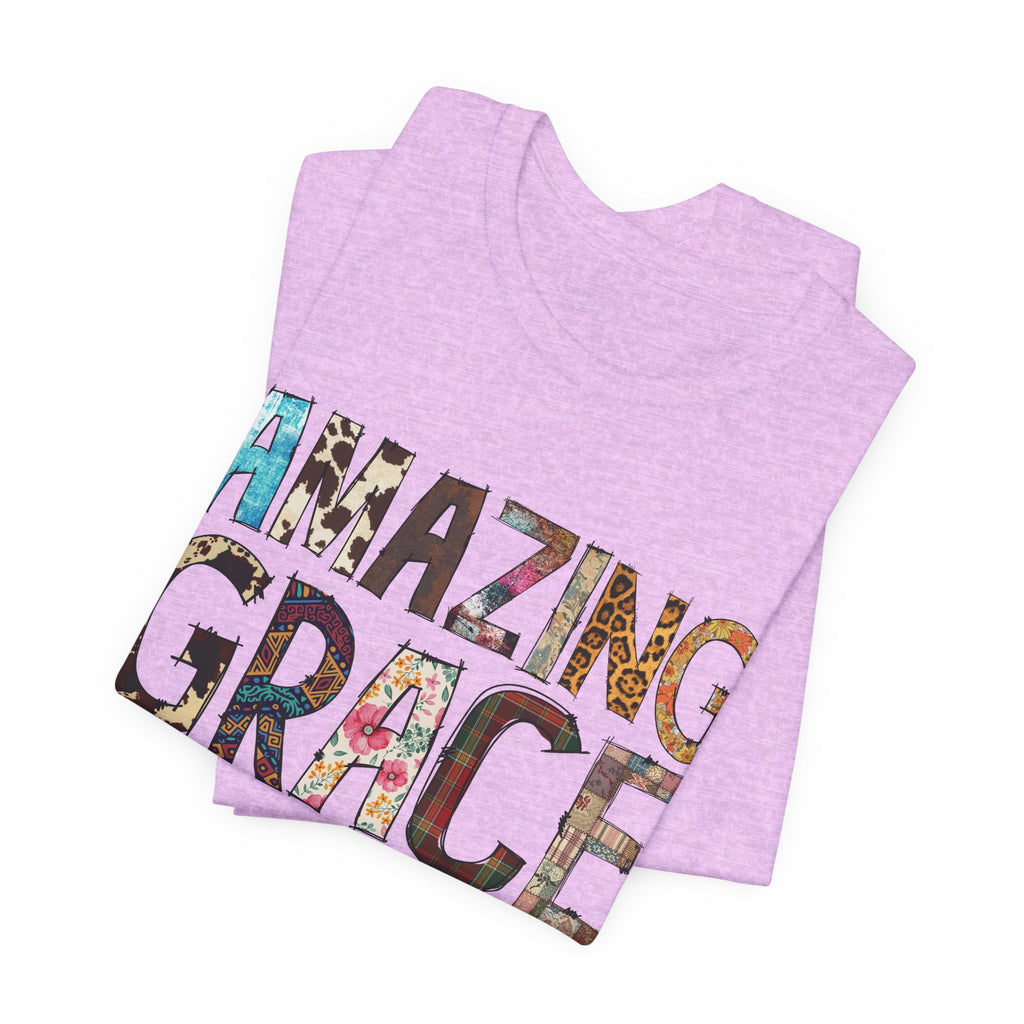 Amazing Grace Floral T‑Shirt — "Amazing Grace, how sweet the sound" Christian Tee