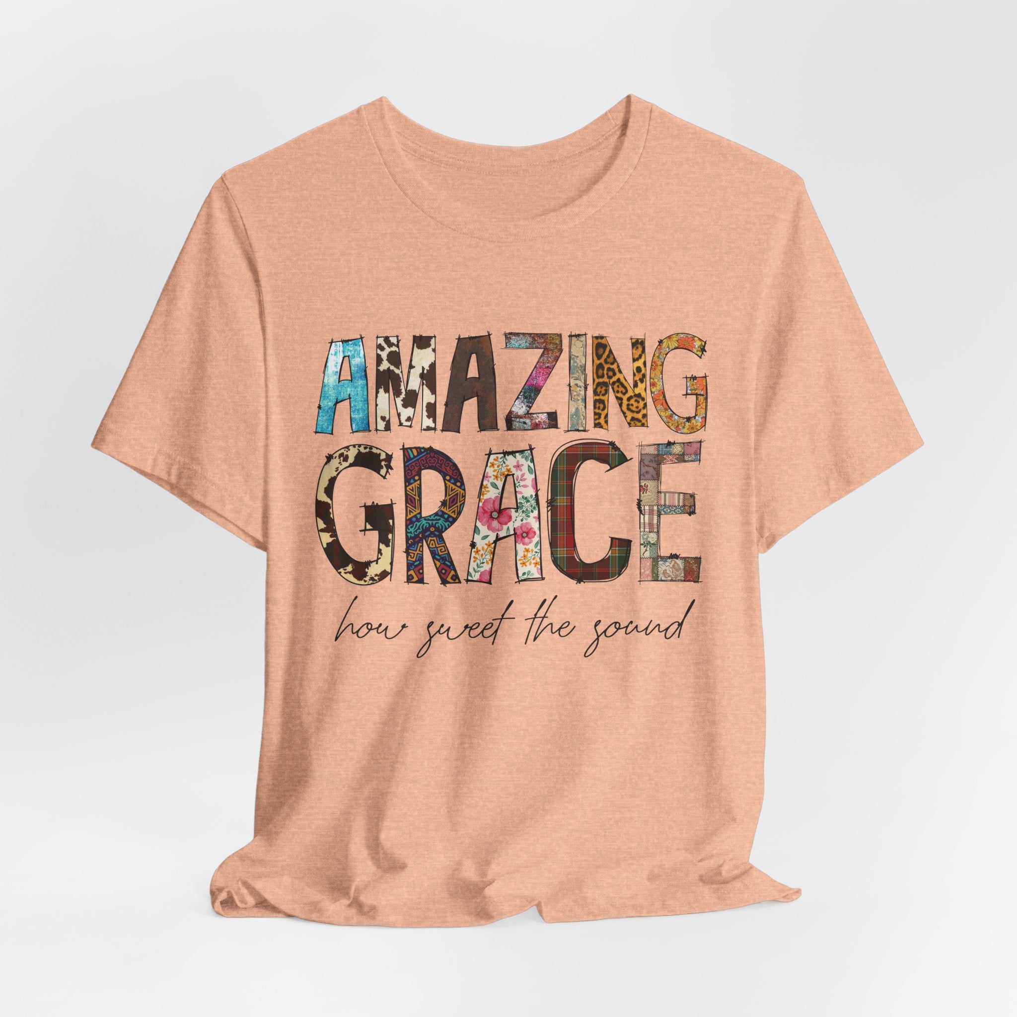 Amazing Grace Floral T‑Shirt — "Amazing Grace, how sweet the sound" Christian Tee