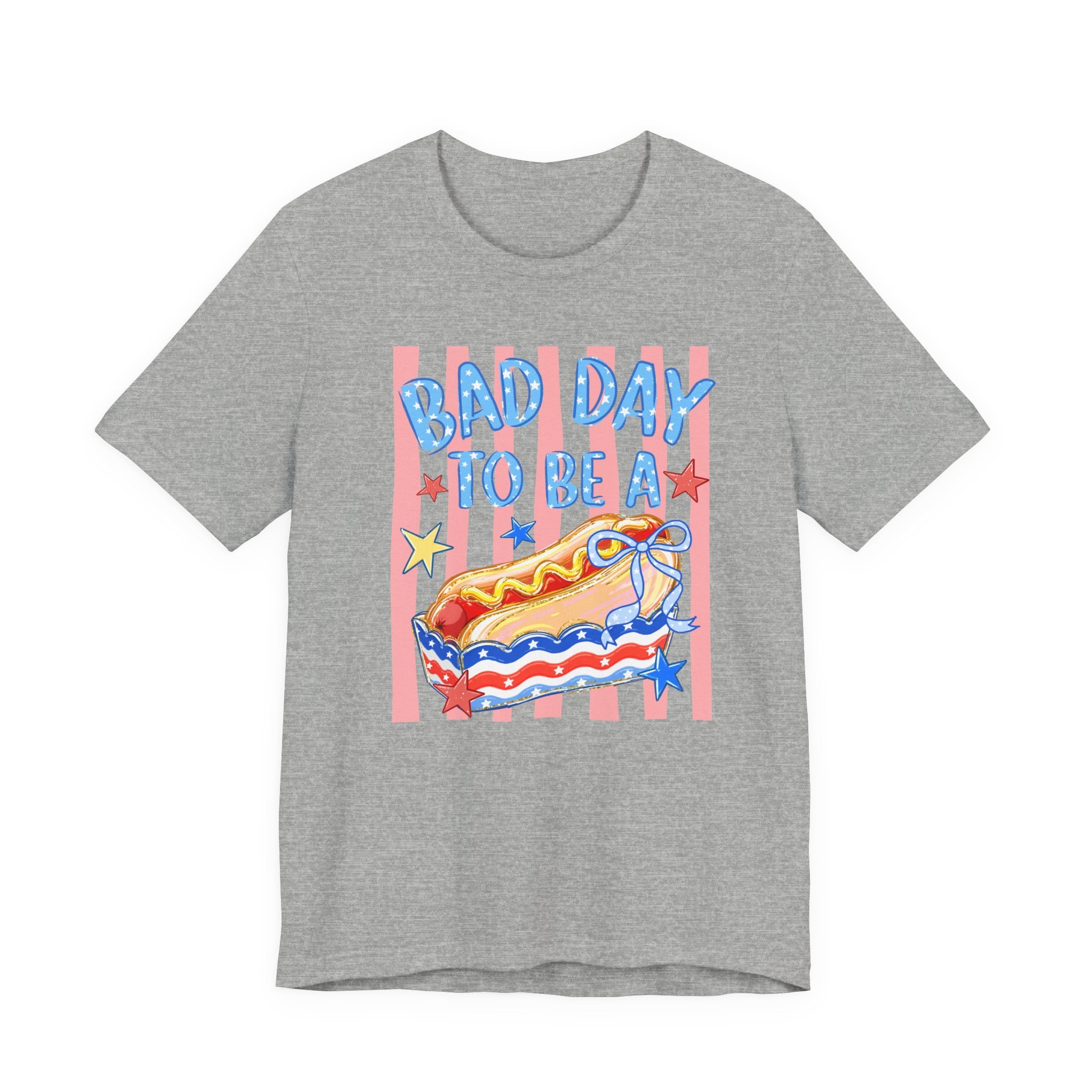 Bad Day to Be a Hotdog Tee — Funny Patriotic Hot Dog/Pie Graphic T-Shirt