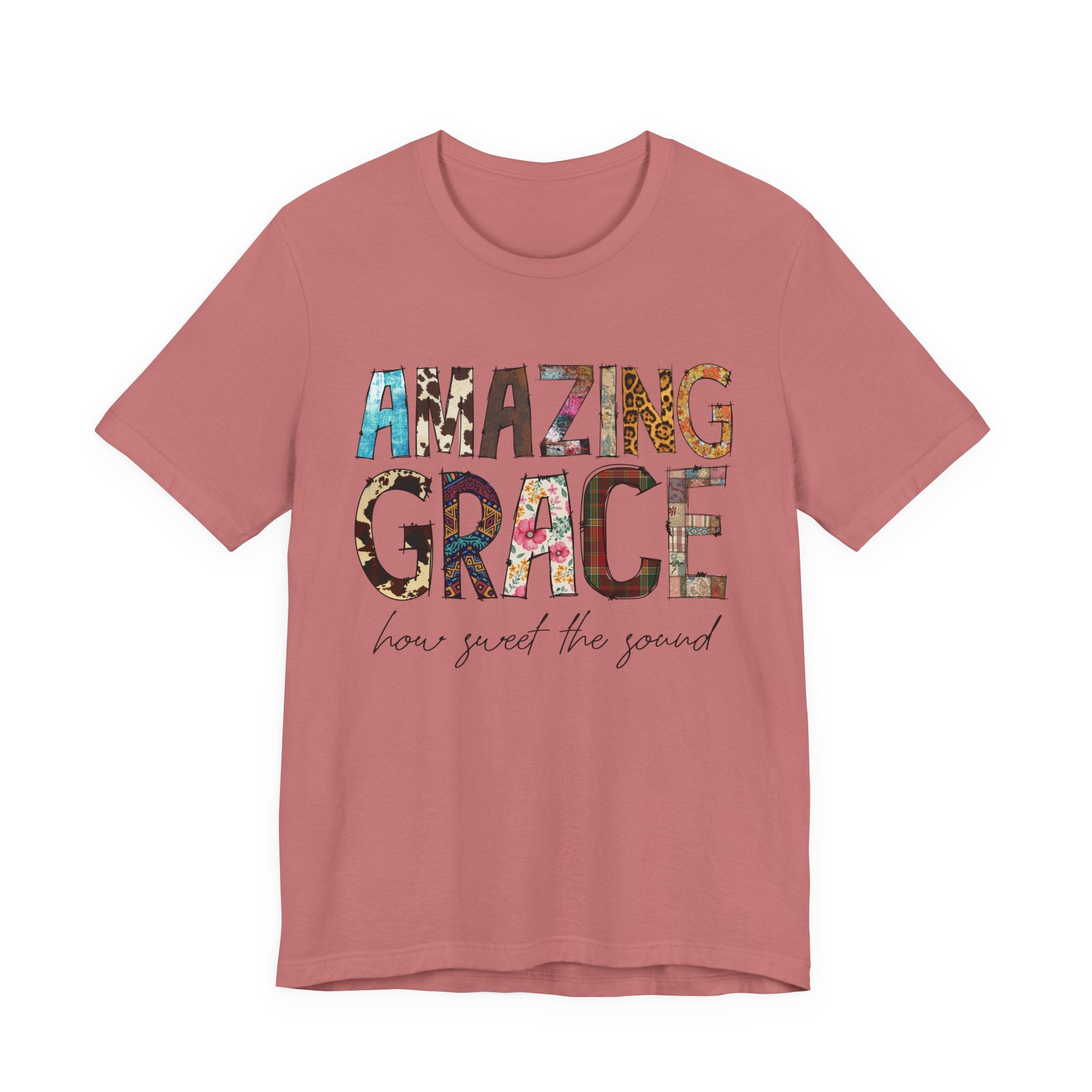 Amazing Grace Floral T‑Shirt — "Amazing Grace, how sweet the sound" Christian Tee