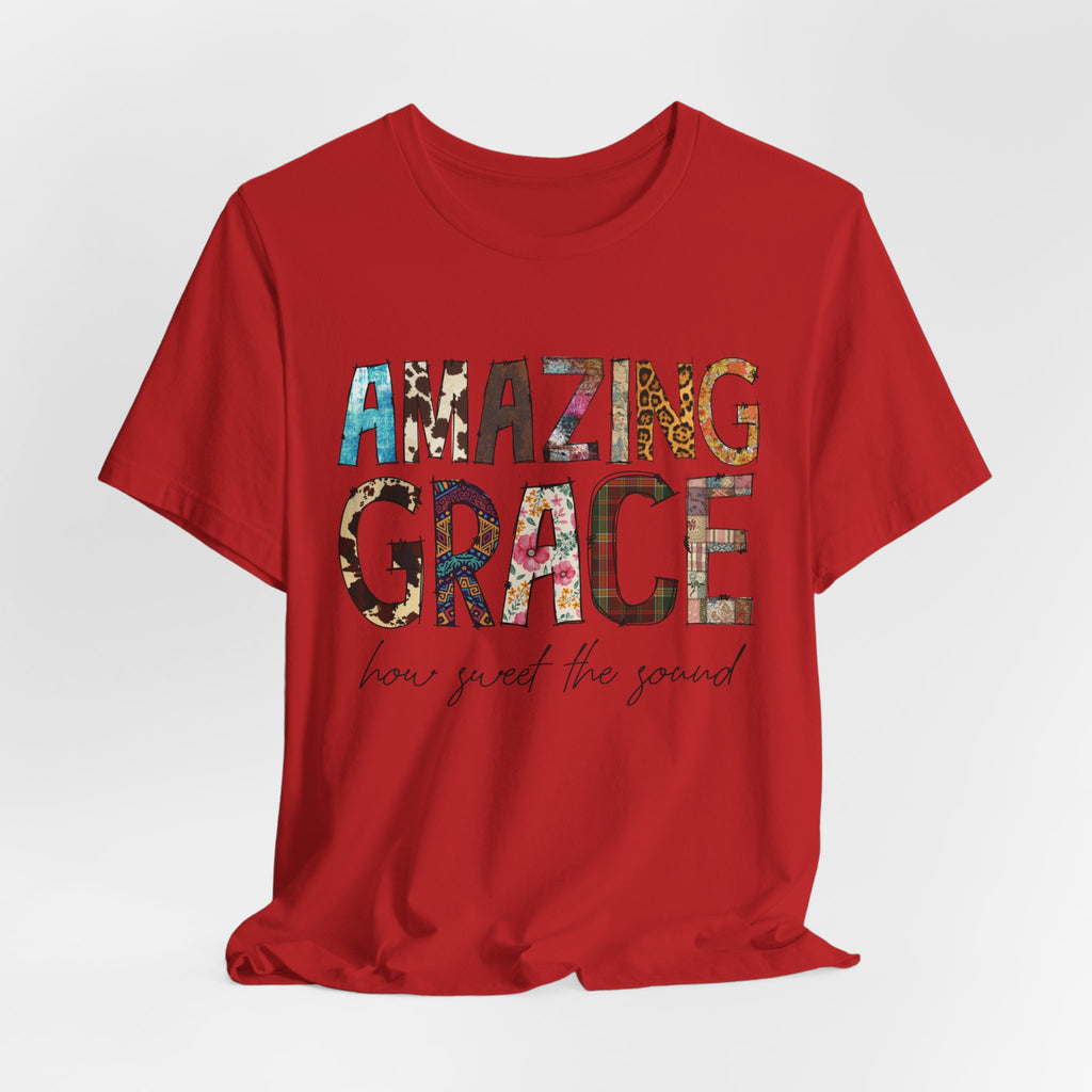 Amazing Grace Floral T‑Shirt — "Amazing Grace, how sweet the sound" Christian Tee