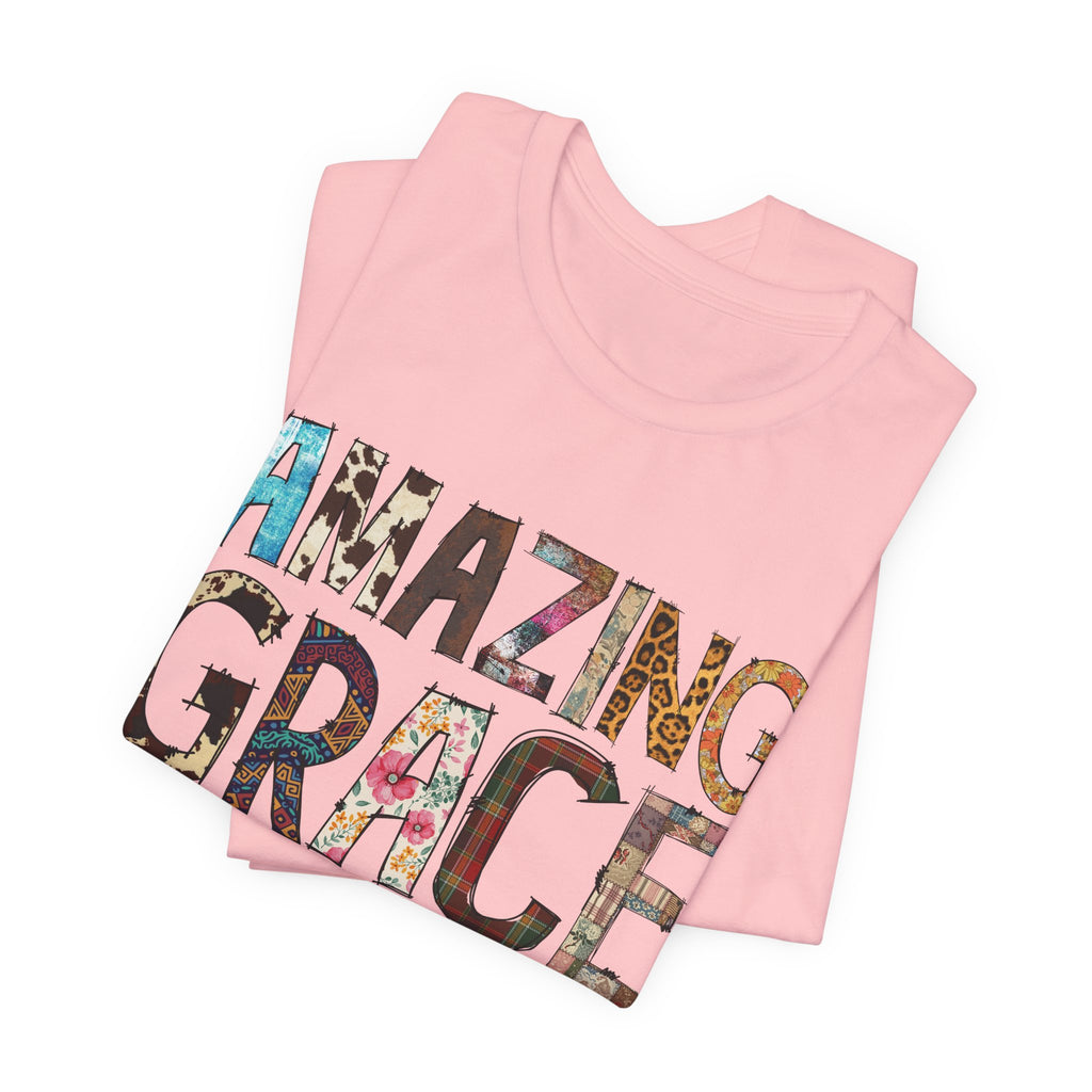 Amazing Grace Floral T‑Shirt — "Amazing Grace, how sweet the sound" Christian Tee