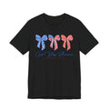 T-Shirt - God Bless America Patriotic Ribbon Bows Tee