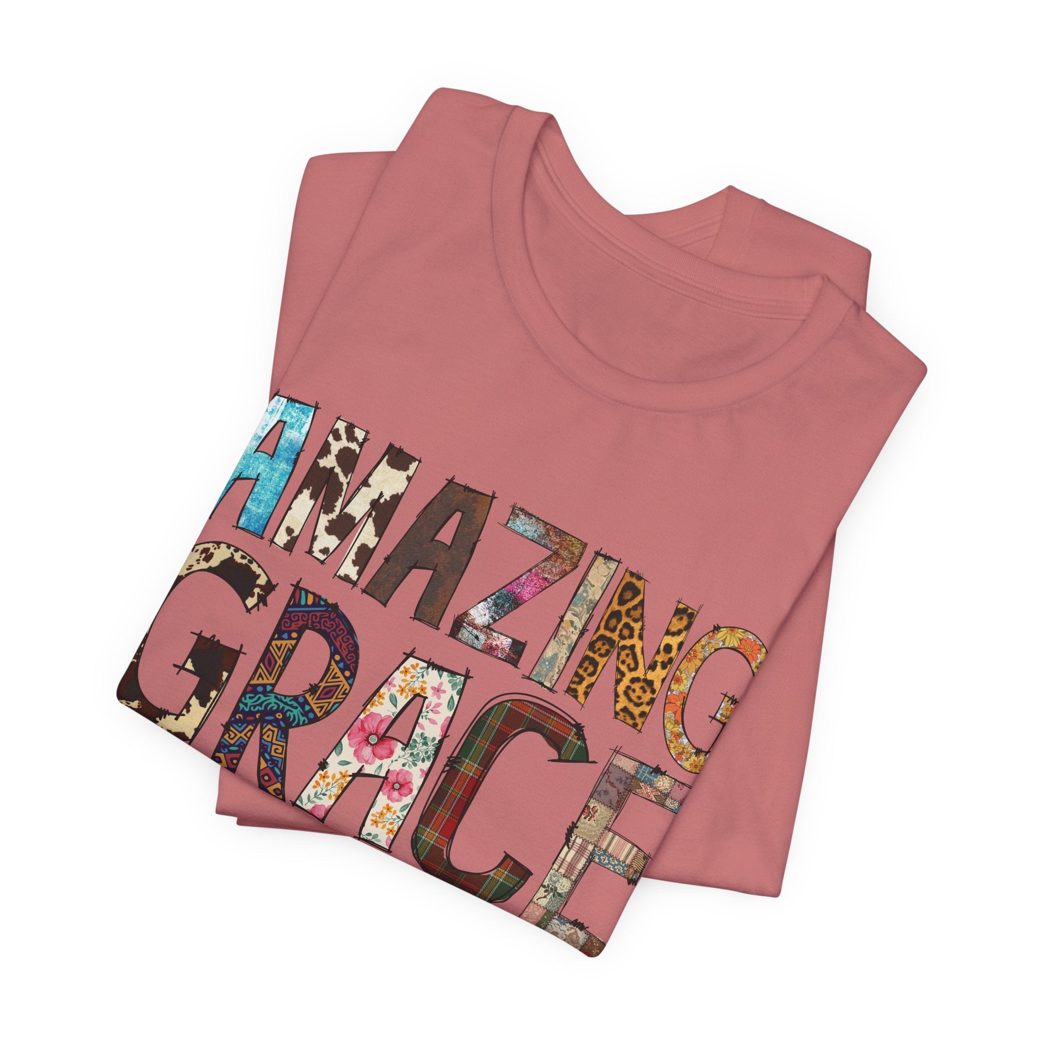 Amazing Grace Floral T‑Shirt — "Amazing Grace, how sweet the sound" Christian Tee