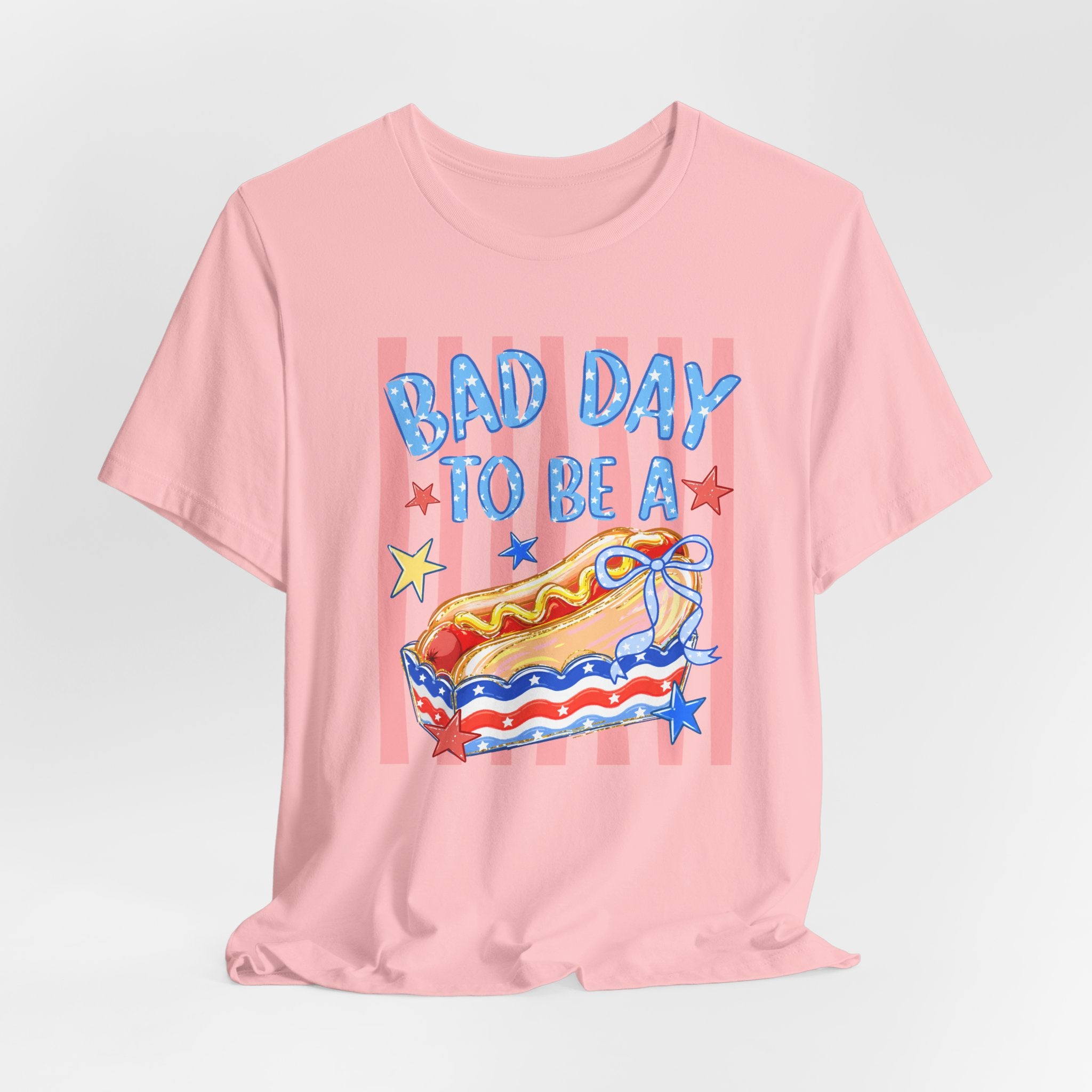 Bad Day to Be a Hotdog Tee — Funny Patriotic Hot Dog/Pie Graphic T-Shirt