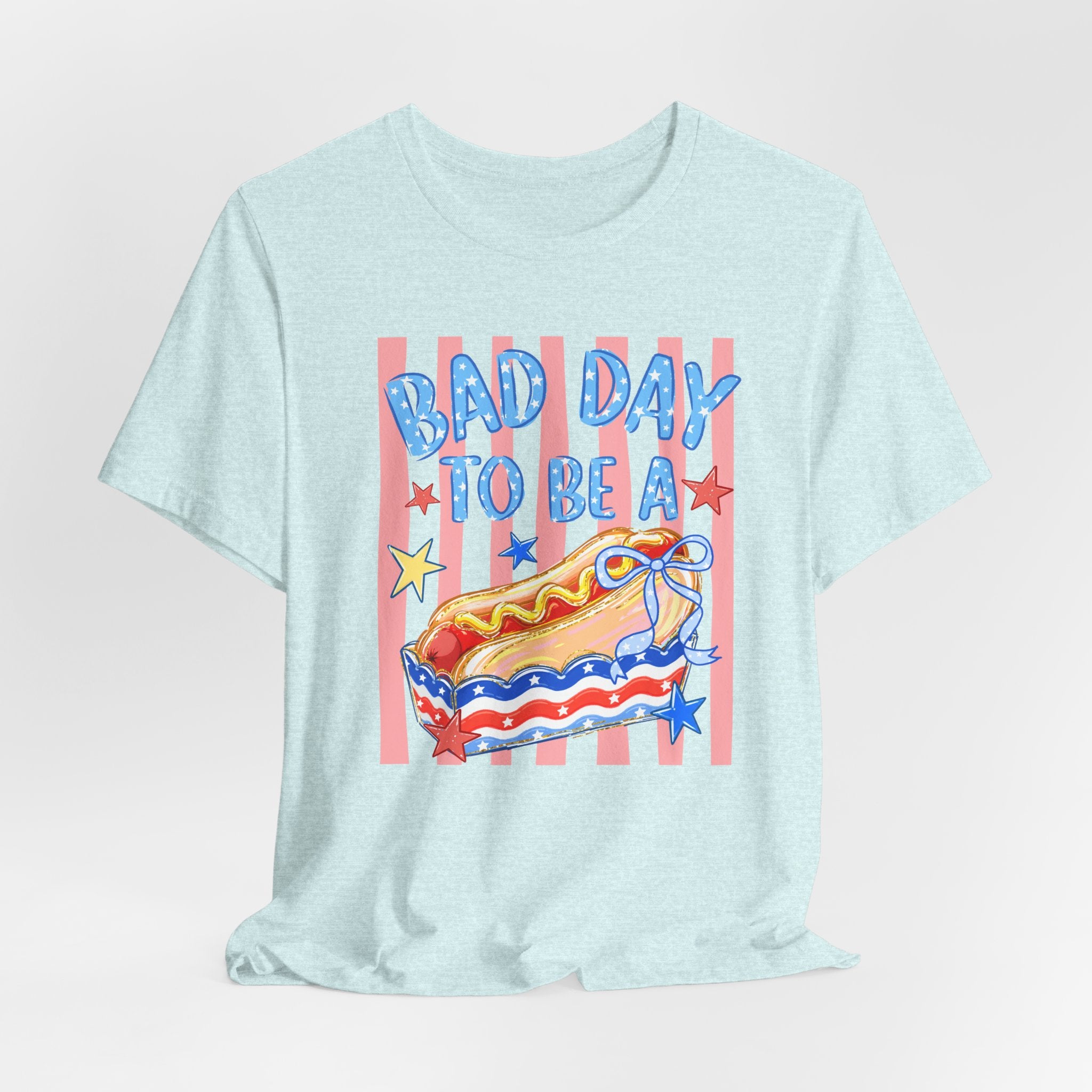 Bad Day to Be a Hotdog Tee — Funny Patriotic Hot Dog/Pie Graphic T-Shirt
