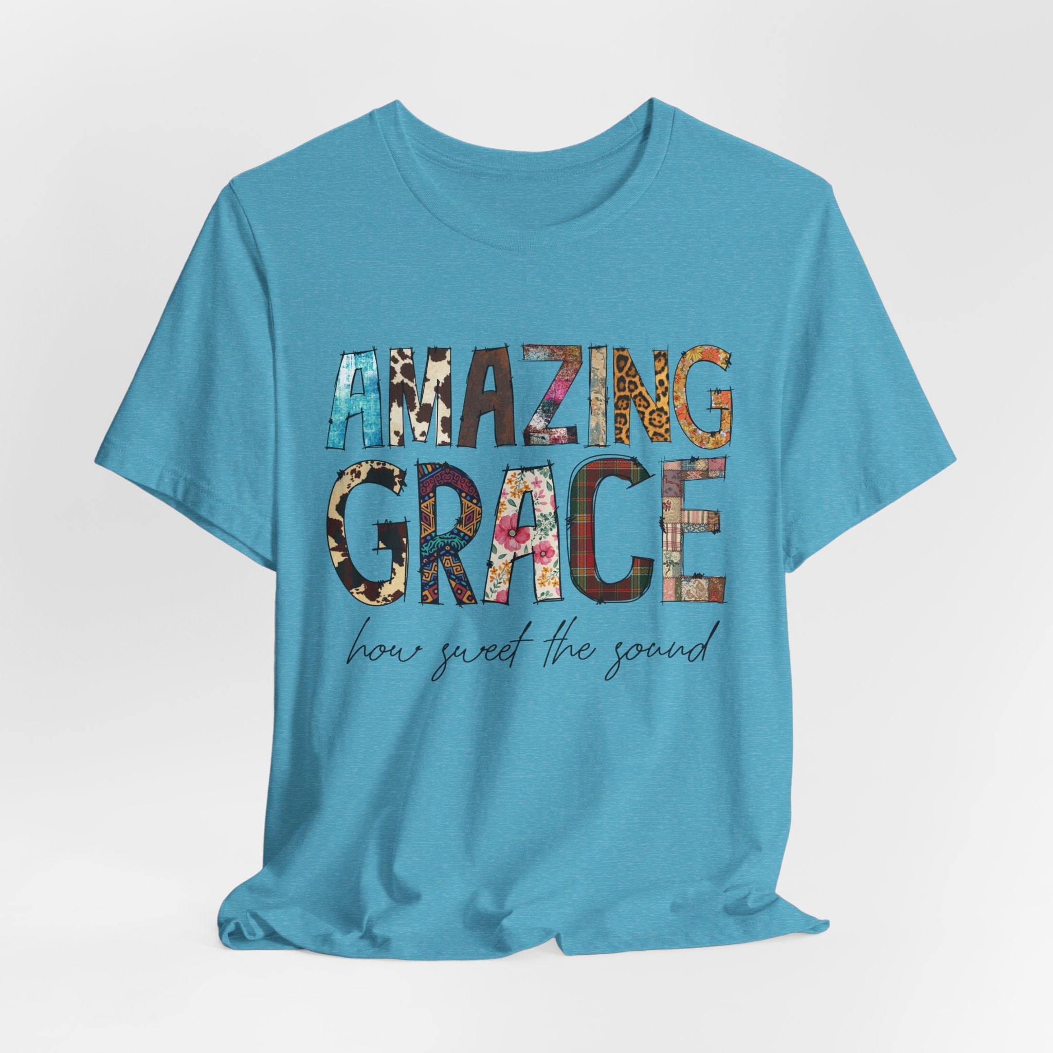 Amazing Grace Floral T‑Shirt — "Amazing Grace, how sweet the sound" Christian Tee