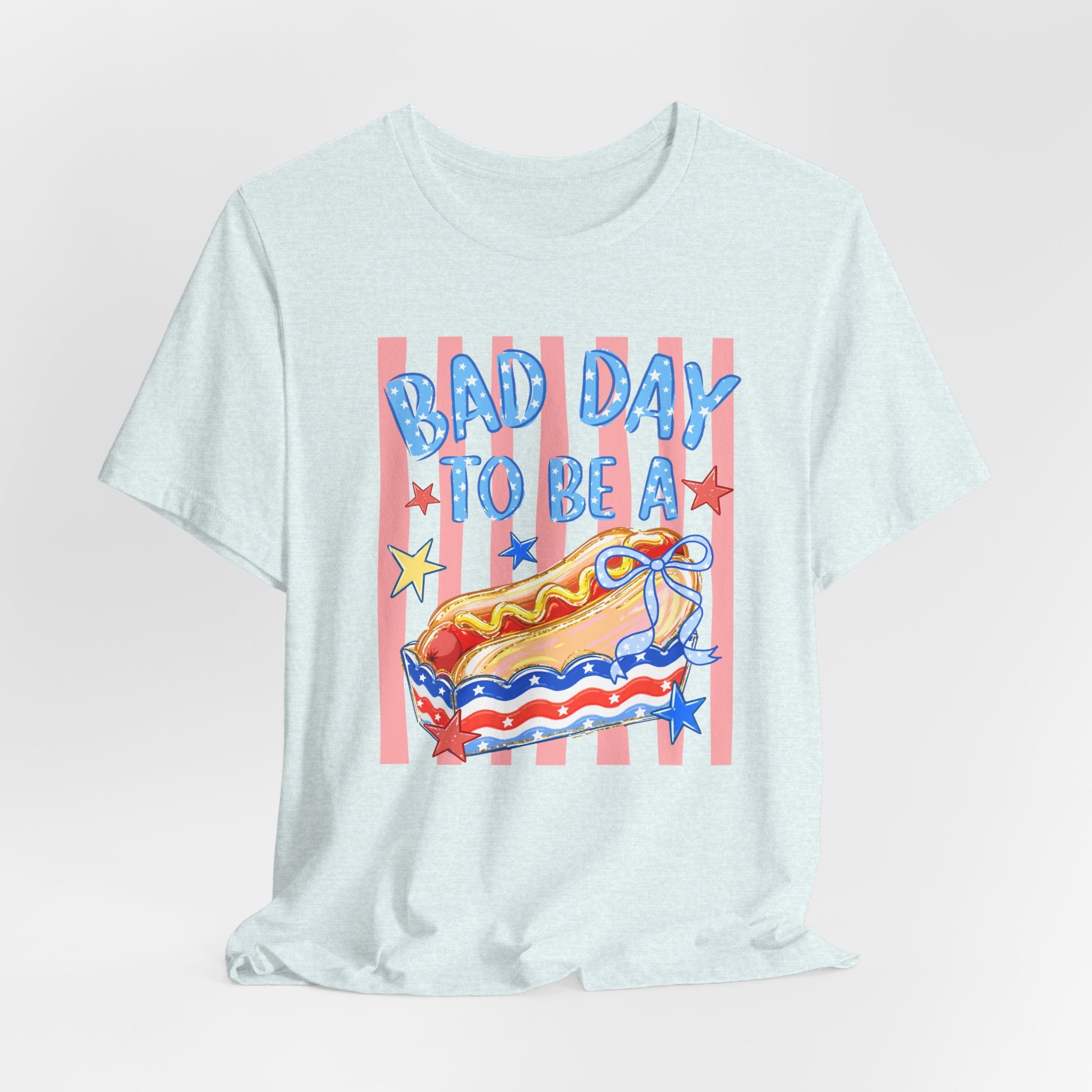 Bad Day to Be a Hotdog Tee — Funny Patriotic Hot Dog/Pie Graphic T-Shirt