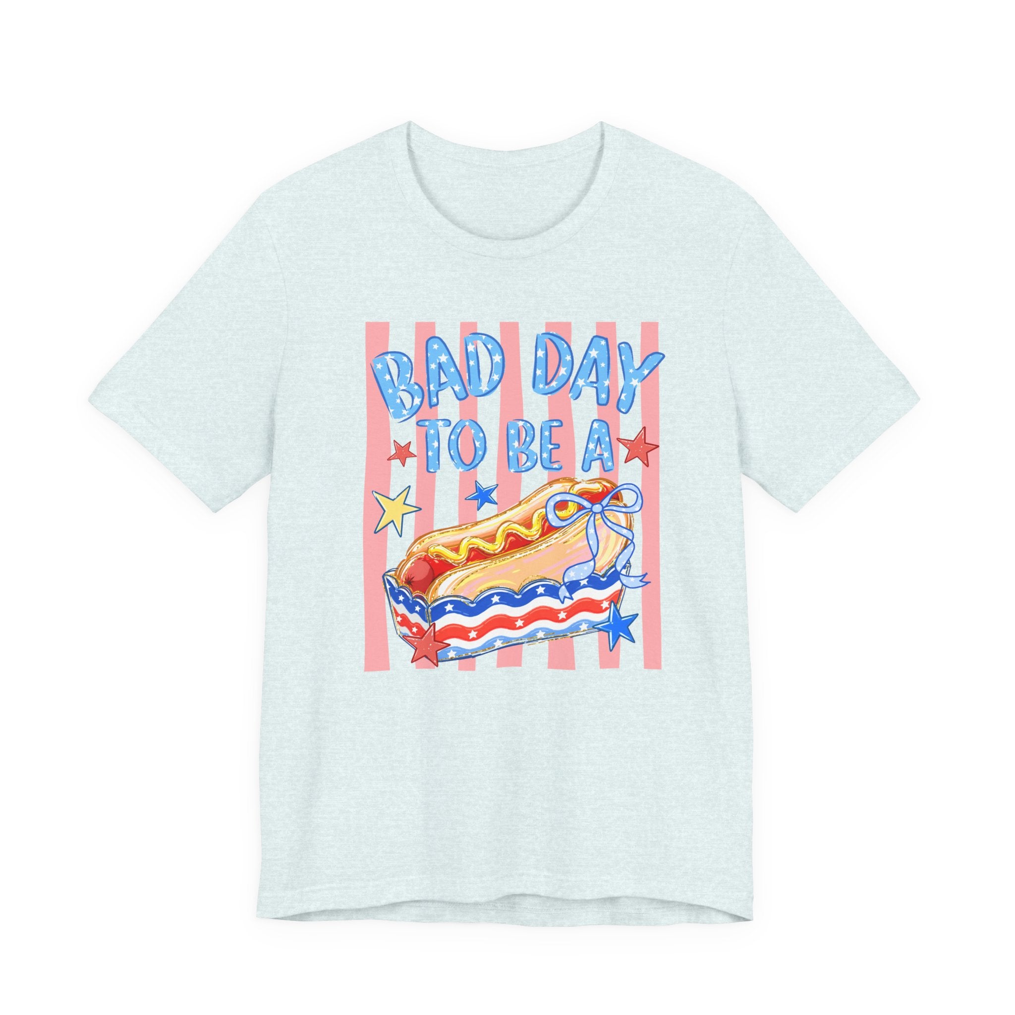 Bad Day to Be a Hotdog Tee — Funny Patriotic Hot Dog/Pie Graphic T-Shirt