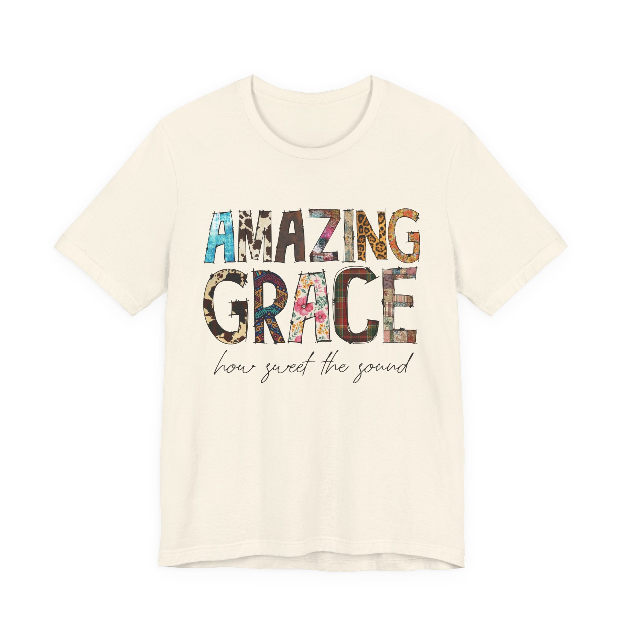 Amazing Grace Floral T‑Shirt — "Amazing Grace, how sweet the sound" Christian Tee