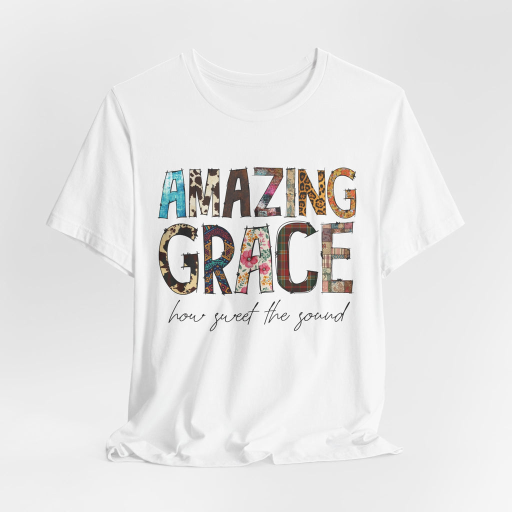 Amazing Grace Floral T‑Shirt — "Amazing Grace, how sweet the sound" Christian Tee