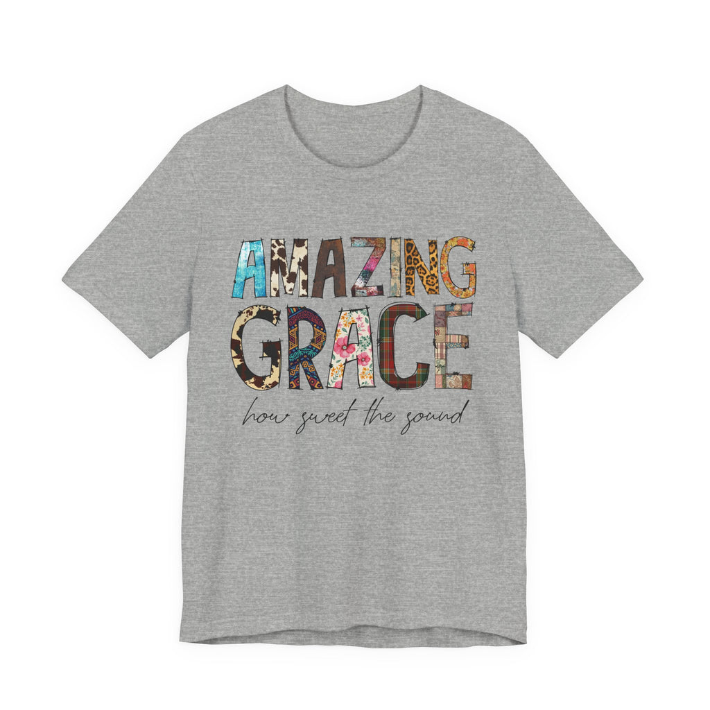 Amazing Grace Floral T‑Shirt — "Amazing Grace, how sweet the sound" Christian Tee