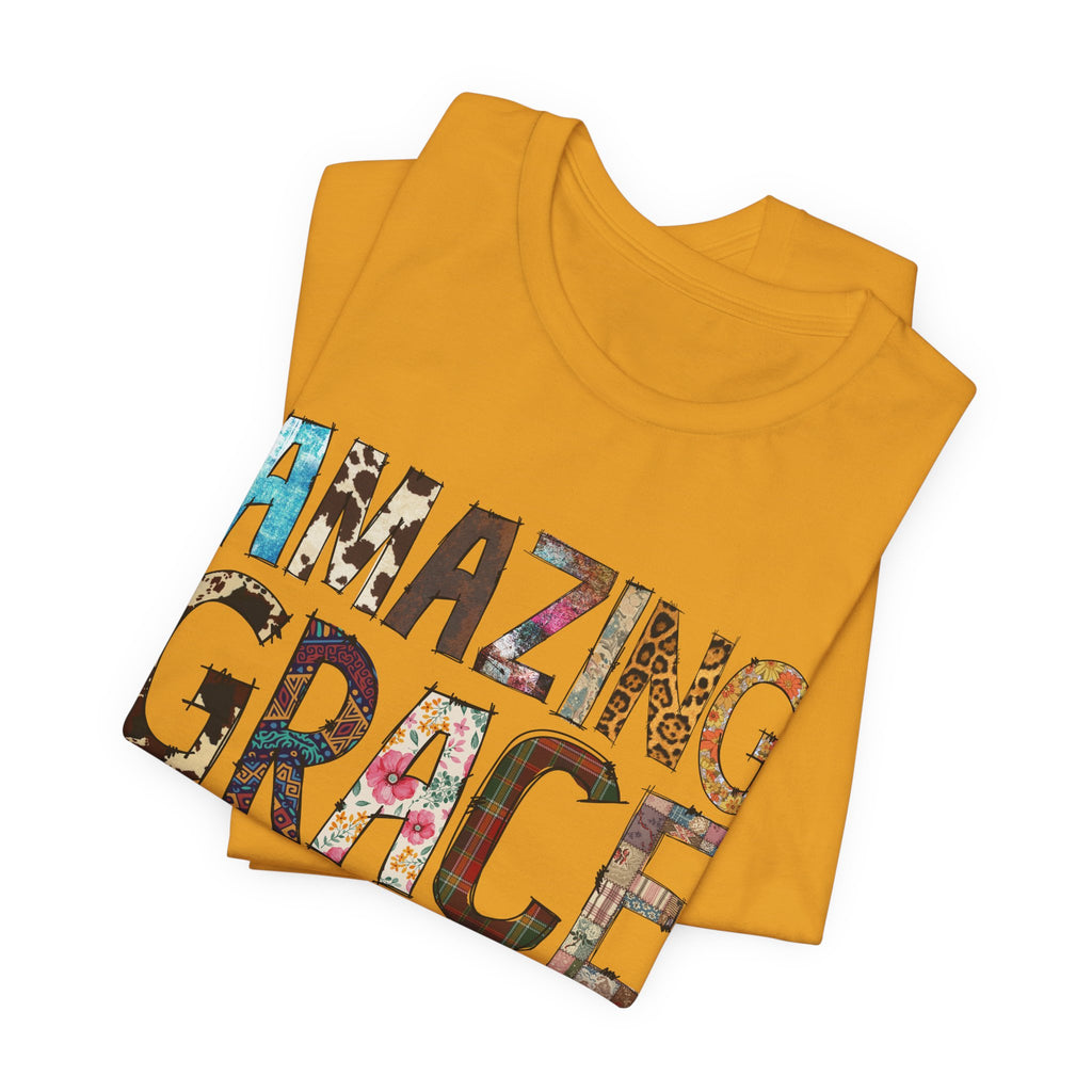 Amazing Grace Floral T‑Shirt — "Amazing Grace, how sweet the sound" Christian Tee