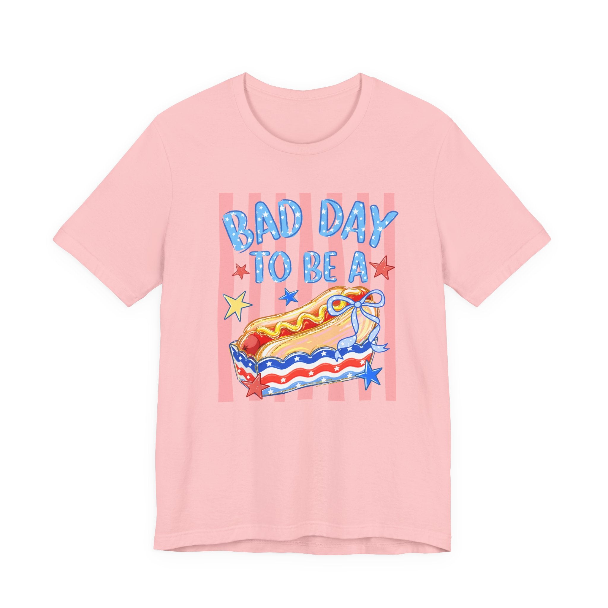 Bad Day to Be a Hotdog Tee — Funny Patriotic Hot Dog/Pie Graphic T-Shirt