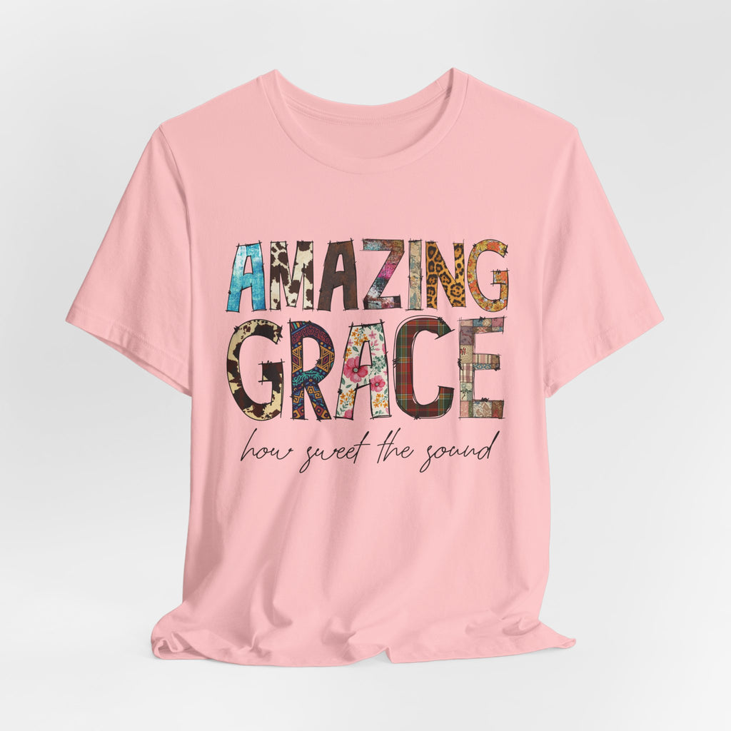 Amazing Grace Floral T‑Shirt — "Amazing Grace, how sweet the sound" Christian Tee