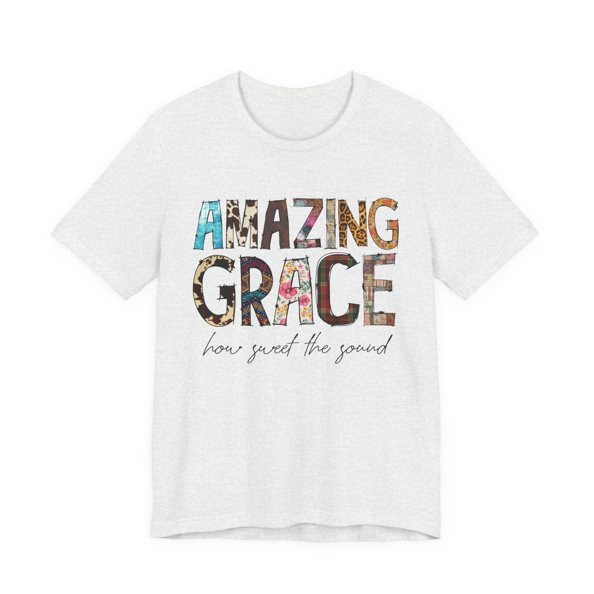 Amazing Grace Floral T‑Shirt — "Amazing Grace, how sweet the sound" Christian Tee