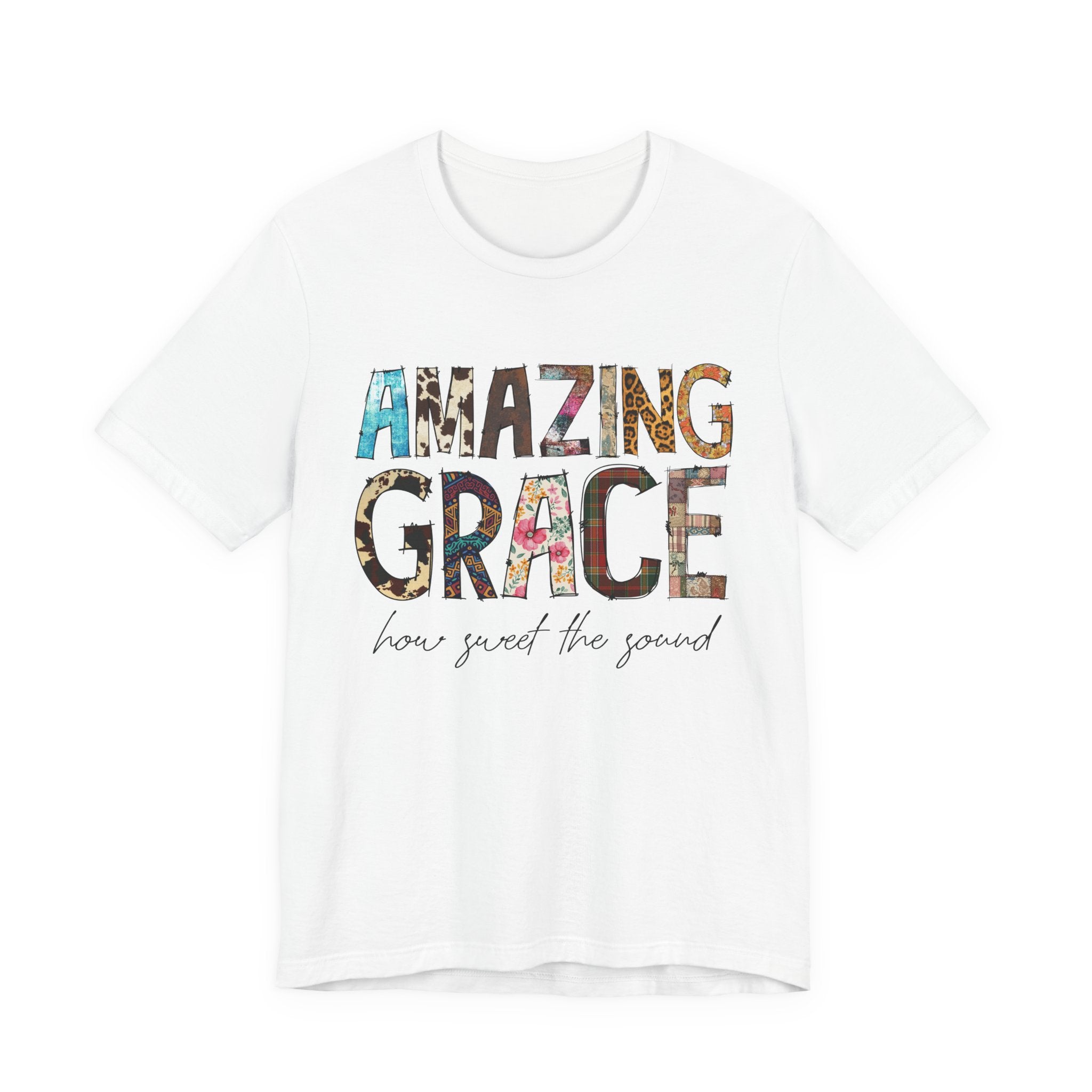 Amazing Grace Floral T‑Shirt — "Amazing Grace, how sweet the sound" Christian Tee