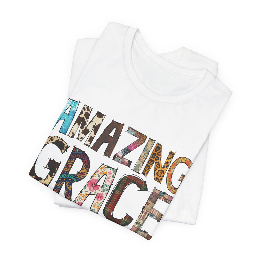 Amazing Grace Floral T‑Shirt — "Amazing Grace, how sweet the sound" Christian Tee