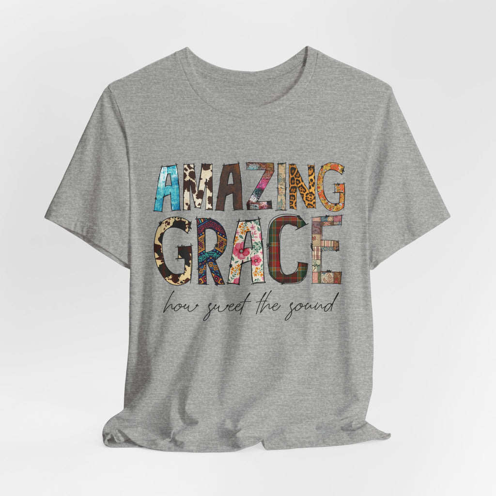 Amazing Grace Floral T‑Shirt — "Amazing Grace, how sweet the sound" Christian Tee
